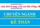 Tài liệu ôn thi công chức kế toán vòng 2