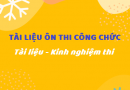 Tài liệu thi công chức vòng 1 và vòng 2 mới nhất
