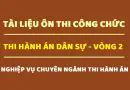 Tài liệu ôn thi công chức thi hành án dân sự