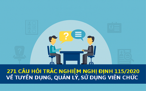 271 câu hỏi trắc nghiệm về nghị định 115 về tuyển dụng, sử dụng, quản lý viên chức