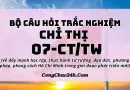 câu hỏi trắc nghiệm Chỉ thị số 07-CTTW năm 2026