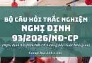 trắc nghiệm Nghị định 932026NĐ-CP