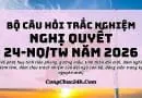 trắc nghiệm Nghị quyết 24-NQTW năm 2026