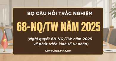 trắc nghiệm Nghị quyết 68-NQ/TW năm 2025