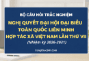 câu hỏi trắc nghiệm Nghị quyết Đại hội đại biểu toàn quốc Liên minh Hợp tác xã Việt Nam lần thứ VII