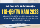 trắc nghiệm Quyết định 118-QĐ/TW