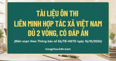 Tài liệu ôn thi Liên minh Hợp tác xã Việt Nam