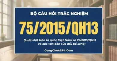 trắc nghiệm Luật Mặt trận tổ quốc Việt Nam