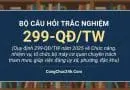 trắc nghiệm Quy định 299-QĐTW