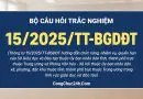 trắc nghiệm Thông tư 152025TT-BGDĐT