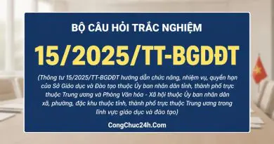 trắc nghiệm Thông tư 152025TT-BGDĐT