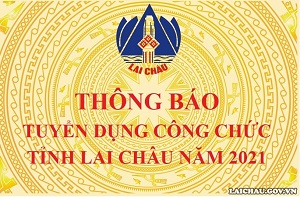UBND tỉnh Lai Châu tuyển dụng công chức 2021