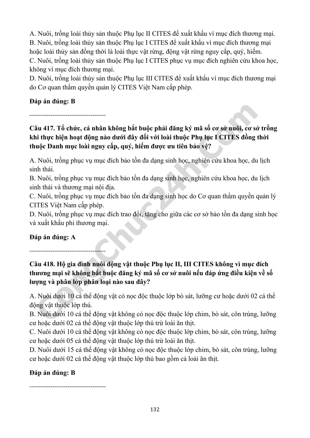 trắc nghiệm thông tư 85/2025/tt-bnnmt quy định về quản lý loài nguy cấp, quý, hiếm, loài động vật rừng
