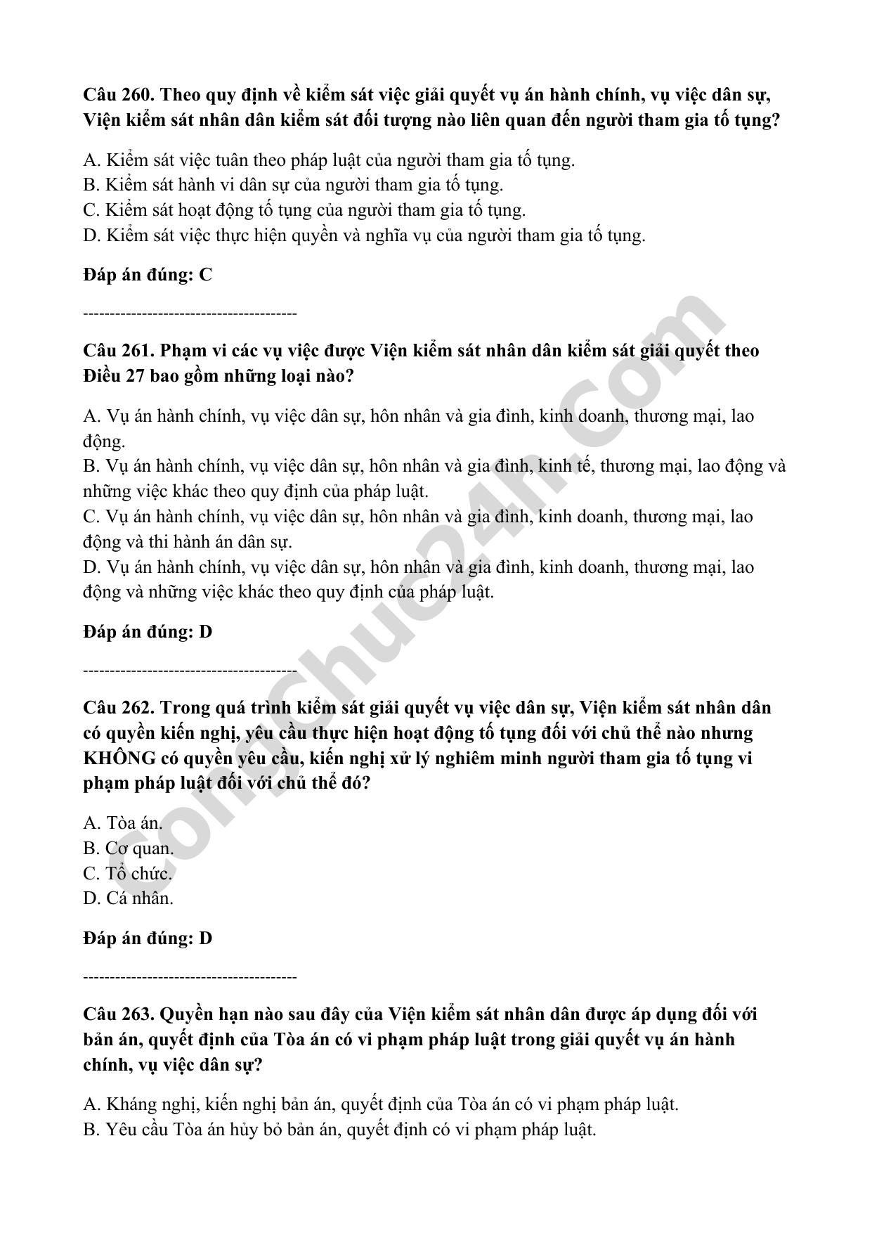 trắc nghiệm luật tổ chức viện kiểm sát nhân dân số 63/2014/qh13 năm 2014 và các văn bản sửa đổi bổ sung